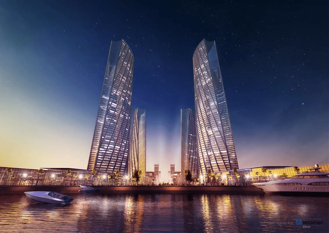 Lusail towers and waterfront in Qatar